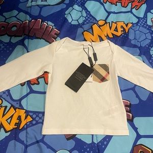 NWT Burberry long sleeve shirt 12m